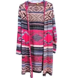 Wrangler Womens Boho Hooded Open Cardigan Size Small